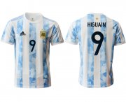 Wholesale Cheap Men 2020-2021 Season National team Argentina home aaa version white 9 Soccer Jersey