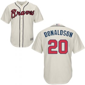 Wholesale Cheap Braves #20 Josh Donaldson Cream Cool Base Stitched Youth MLB Jersey