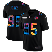 Cheap Kansas City Chiefs #95 Chris Jones Men's Nike Multi-Color Black 2020 NFL Crucial Catch Vapor Untouchable Limited Jersey