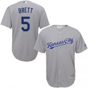 Wholesale Cheap Royals #5 George Brett Grey Cool Base Stitched Youth MLB Jersey