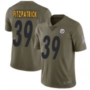 Wholesale Cheap Nike Steelers #39 Minkah Fitzpatrick Olive Men's Stitched NFL Limited 2017 Salute To Service Jersey