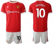 Wholesale Cheap Men 2021-2022 Club Manchester United home red 10 Adidas Soccer Jerseys