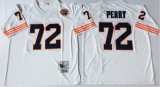 Wholesale Cheap Mitchell&Ness Bears #72 William Perry White Big No. Throwback Stitched NFL Jersey