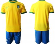 Wholesale Cheap Men 2020-2021 Season National team Brazil home yellow Soccer Jersey