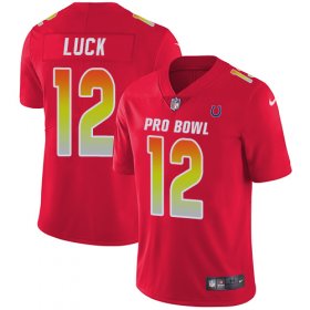 Wholesale Cheap Nike Colts #12 Andrew Luck Red Youth Stitched NFL Limited AFC 2019 Pro Bowl Jersey