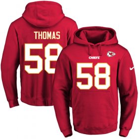 Wholesale Cheap Nike Chiefs #58 Derrick Thomas Red Name & Number Pullover NFL Hoodie