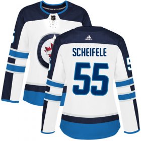 Wholesale Cheap Adidas Jets #55 Mark Scheifele White Road Authentic Women\'s Stitched NHL Jersey