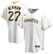 Wholesale Cheap Men's Pittsburgh Pirates #27 Kevin Newman White Cool Base Stitched Jersey