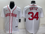 Wholesale Cheap Men's Boston Red Sox #34 David Ortiz White Stitched MLB Cool Base Nike Jersey