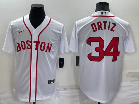 Wholesale Cheap Men\'s Boston Red Sox #34 David Ortiz White Stitched MLB Cool Base Nike Jersey