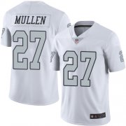 Wholesale Cheap Nike Raiders #27 Trayvon Mullen White Youth Stitched NFL Limited Rush Jersey