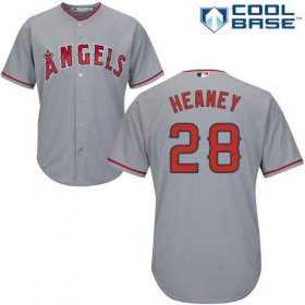 Wholesale Cheap Angels #28 Andrew Heaney Grey Cool Base Stitched Youth MLB Jersey