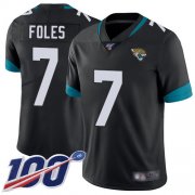Wholesale Cheap Nike Jaguars #7 Nick Foles Black Team Color Men's Stitched NFL 100th Season Vapor Limited Jersey