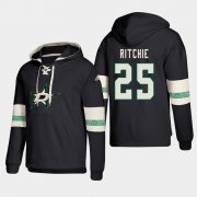 Wholesale Cheap Dallas Stars #25 Brett Ritchie Black adidas Lace-Up Pullover Hoodie