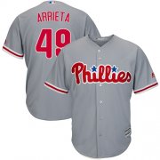 Wholesale Cheap Phillies #49 Jake Arrieta Grey New Cool Base Stitched MLB Jersey