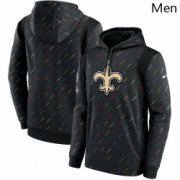 Wholesale Cheap Men New Orleans Saints Nike Charcoal 2021 NFL Crucial Catch Therma Pullover Hoodie