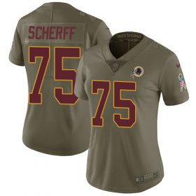 Wholesale Cheap Nike Redskins #75 Brandon Scherff Olive Women\'s Stitched NFL Limited 2017 Salute to Service Jersey