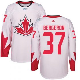Wholesale Cheap Team CA. #37 Patrice Bergeron White 2016 World Cup Stitched NHL Jersey