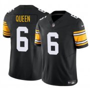Cheap Men's Pittsburgh Steelers #6 Patrick Queen Black 2023 F.U.S.E. Vapor Untouchable Limited Football Stitched Jersey
