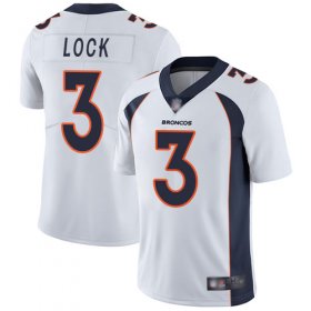 Wholesale Cheap Nike Broncos #3 Drew Lock White Men\'s Stitched NFL Vapor Untouchable Limited Jersey
