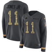 Wholesale Cheap Nike Lions #11 Marvin Jones Jr Anthracite Salute to Service Women's Stitched NFL Limited Therma Long Sleeve Jersey