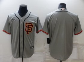 Wholesale Cheap Men\'s San Francisco Giants Blank Gray Cool Base Stitched Jersey