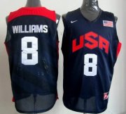 Wholesale Cheap 2012 Olympics Team USA #8 Deron Williams Revolution 30 Swingman Blue Jersey