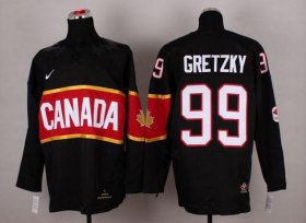 Wholesale Cheap Olympic 2014 CA. #99 Wayne Gretzky Black Stitched NHL Jersey