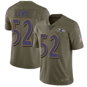 Wholesale Cheap Nike Ravens #52 Ray Lewis Olive Men\'s Stitched NFL Limited 2017 Salute To Service Jersey