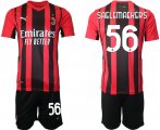 Wholesale Cheap Men 2021-2022 Club AC Milan home red 56 Soccer Jersey