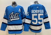 Wholesale Cheap Adidas Jets #55 Mark Scheifele Blue Alternate Authentic Stitched NHL Jersey