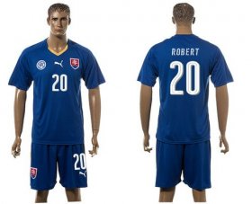 Wholesale Cheap Slovakia #20 Robert Blue Away Soccer Country Jersey