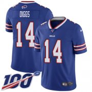 Wholesale Cheap Nike Bills #14 Stefon Diggs Royal Blue Team Color Youth Stitched NFL 100th Season Vapor Untouchable Limited Jersey