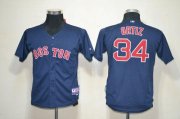 Wholesale Cheap Red Sox #34 David Ortiz Dark Blue Cool Base Stitched Youth MLB Jersey