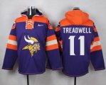 Wholesale Cheap Nike Vikings #11 Laquon Treadwell Purple Player Pullover NFL Hoodie