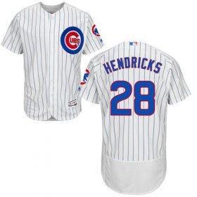 Wholesale Cheap Cubs #28 Kyle Hendricks White Flexbase Authentic Collection Stitched MLB Jersey