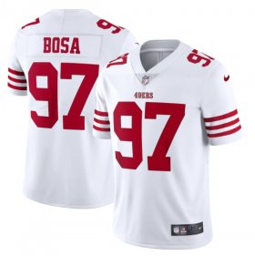 Wholesale Cheap Men\'s San Francisco 49ers #97 Nike Bosa 2022 New White Vapor Untouchable Stitched Jersey