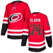 Wholesale Cheap Adidas Hurricanes #74 Jaccob Slavin Red Home Authentic Drift Fashion Stitched NHL Jersey