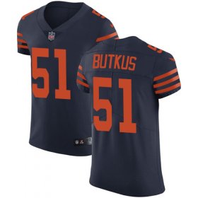 Wholesale Cheap Nike Bears #51 Dick Butkus Navy Blue Alternate Men\'s Stitched NFL Vapor Untouchable Elite Jersey