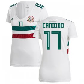 Wholesale Cheap Women\'s Mexico #17 Candido Away Soccer Country Jersey