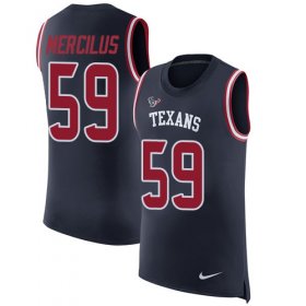 Wholesale Cheap Nike Texans #59 Whitney Mercilus Navy Blue Team Color Men\'s Stitched NFL Limited Rush Tank Top Jersey
