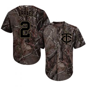 Wholesale Cheap Twins #2 Luis Arraez Camo Realtree Collection Cool Base Stitched Youth MLB Jersey