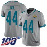 Wholesale Cheap Nike Jaguars #44 Myles Jack Silver Men's Stitched NFL Limited Inverted Legend 100th Season Jersey
