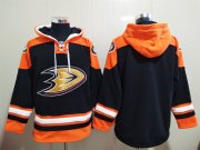 Wholesale Cheap Men's Hockey Anaheim Ducks Black Blank Hoodie