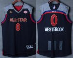 Wholesale Cheap Men's Western Conference Oklahoma City Thunder #0 Russell Westbrook adidas Black Charcoal 2017 NBA All-Star Game Swingman Jersey
