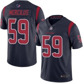 Wholesale Cheap Nike Texans #59 Whitney Mercilus Navy Blue Men\'s Stitched NFL Limited Rush Jersey
