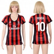 Wholesale Cheap Women's AC Milan #10 Honda Home Soccer Club Jersey