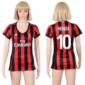 Wholesale Cheap Women\'s AC Milan #10 Honda Home Soccer Club Jersey