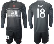 Wholesale Cheap Men 2021-2022 ClubParis Saint-GermainSecond away black Long Sleeve 18 Soccer Jersey