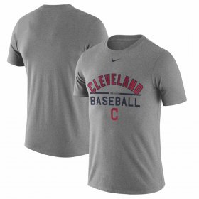 Wholesale Cheap Cleveland Indians Nike Away Practice T-Shirt Heathered Gray
